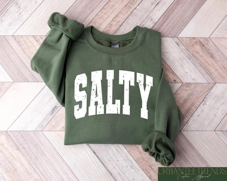 Cute Salty Sweatshirt, Salty Hoodie, Cute Beach Hoodie, Summer Sweatshirt, Cute Summer Hoodie, Beachy Sweatshirt, Summer Crewneck