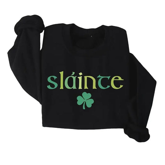 Cute Slainte Sweatshirt, Womens Irish Sweatshirt, St Patrick's Day Sweatshirt, Trendy St Patricks Day Shirt, Lucky Sweatshirt