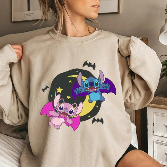 Cute Stich Couple Shirt, Retro Stich Lover T-shirt, Vintage Film Characters Shirt, Magic Kingdom Shirt, Gift For Friend, Lovers