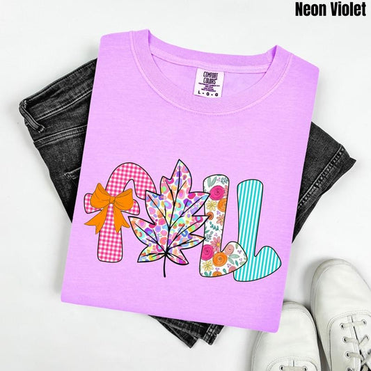 Cutie Fall Patterns Comfort Colors T-Shirt 'NLB'