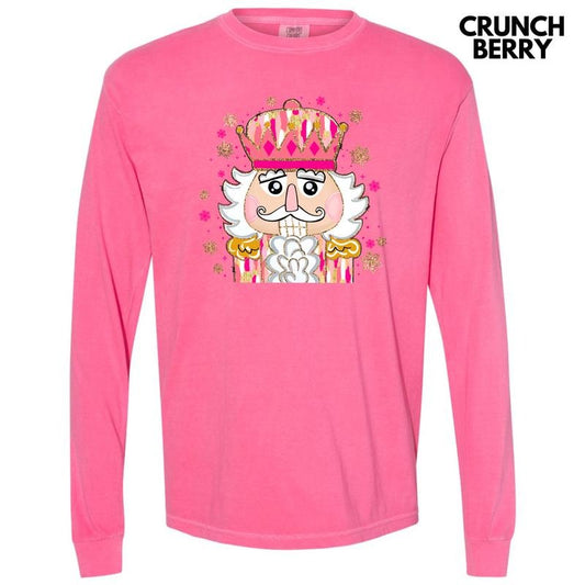 Cutie Pink Nutcracker Long Sleeve Comfort Colors T-Shirt 'NLB'
