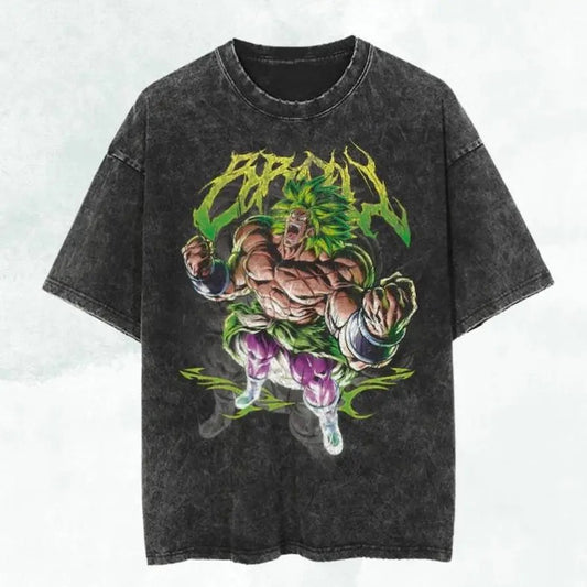 DBZ Broly Anime T-Shirt, Workout T-Shirt, Gift for Him, Weightlifting T-Shirt, Vintage T-Shirt Menswear Topstyle{n002}2