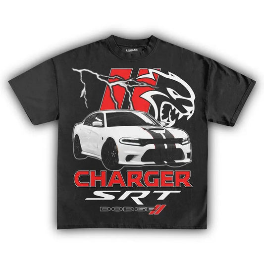 DODGE CHARGER SRT HELLCAT VINTAGE TEE Tshirt Streetwear Tshirt Streetwear Womenswear Top Cotton Fashionstyle{n002}2