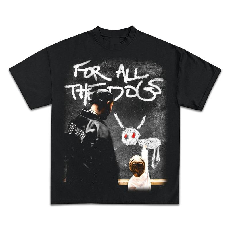 DRAKE FOR ALL THE DOGS JUMBO BOOTLEG GRAPHIC T-SHIRT - STREETWEAR