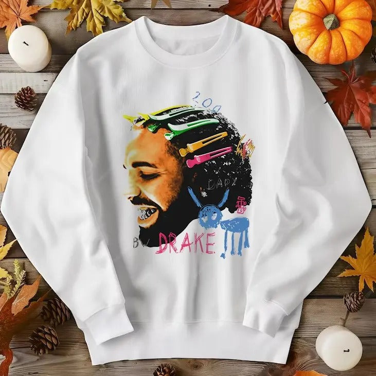 DRAKE GRAPHIC Sweatshirt For All The Dogs Rap Tee Concert Merch Hip Hop Sweatshirt