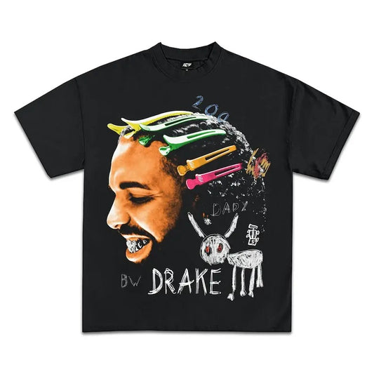 DRAKE GRAPHIC T-SHIRT, For All The Dogs Rap Tee Concert Shirt Hip Hop Shirt