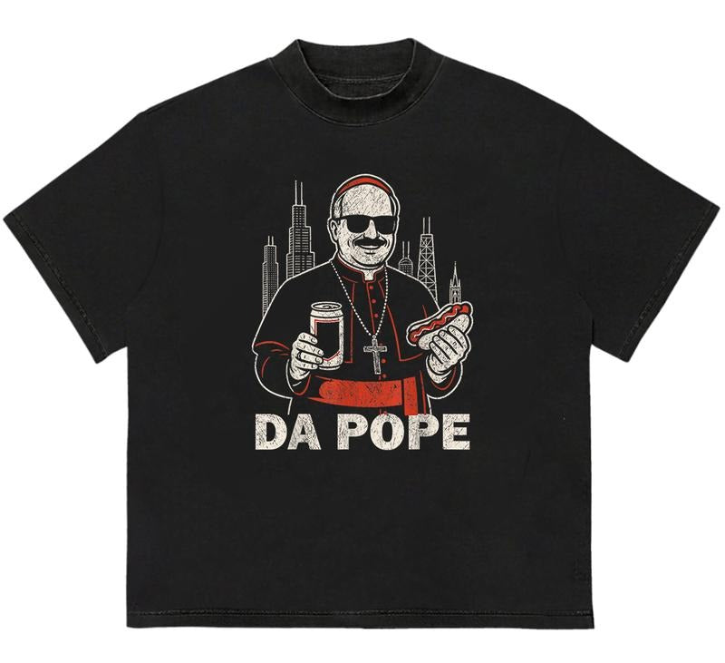 Da Pope From Oblock T-Shirt HipHop Style Soft Cotton Fabric Everyday Graphic Tee