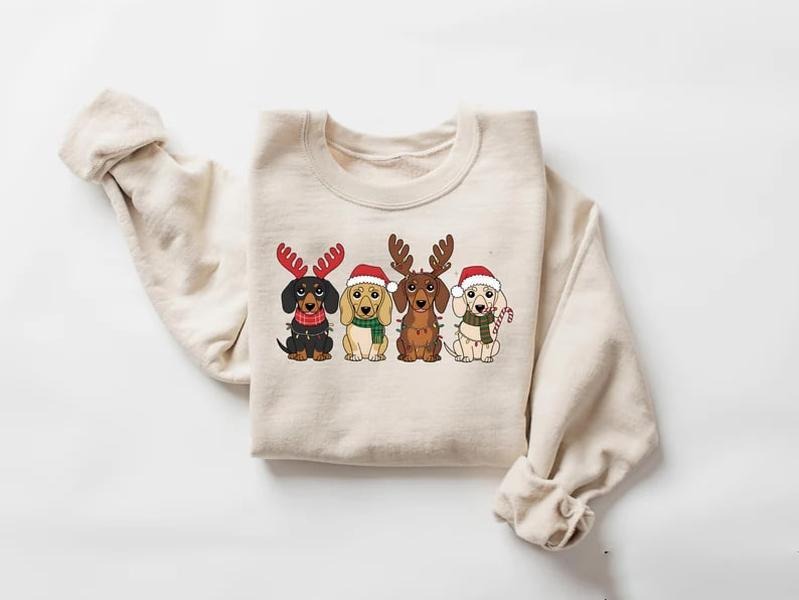 Dachshund Christmas Sweatshirt, Dachshund Christmas Shirt, Christmas Gift For Dog Lover, Dachshund Owner Xmas Shirt, Dachshund Mom Xmas Tee