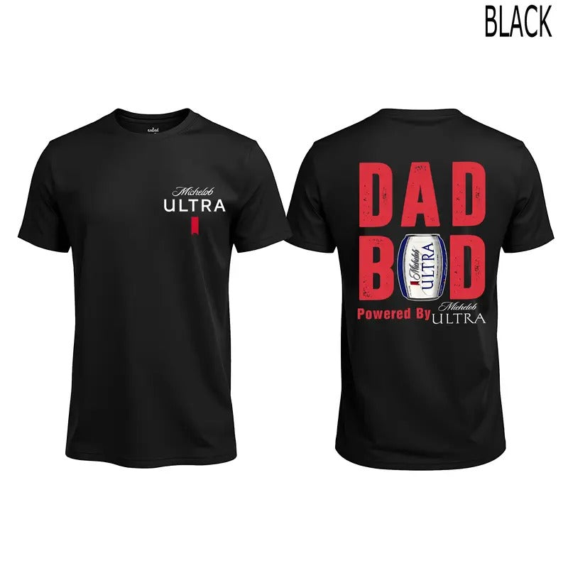 Dad Bod Michelob ultra light beer t-shirt for men and women Cotton T-shirt unisex Menswear Classic