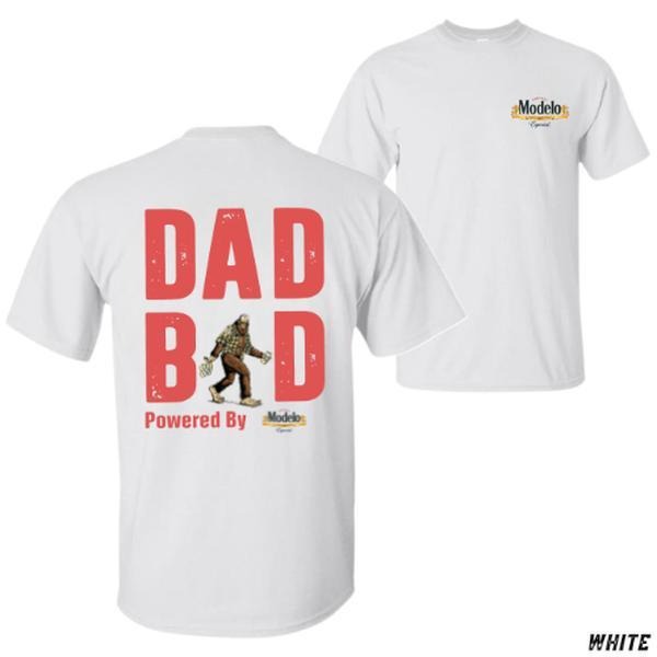 Dad Bod T-shirt - Funny Sasquatch Beer Design Featuring Modelo Graphic Unisex - Gift For Dad - Casual Streetwear Machine Washable T Shirts For Men
