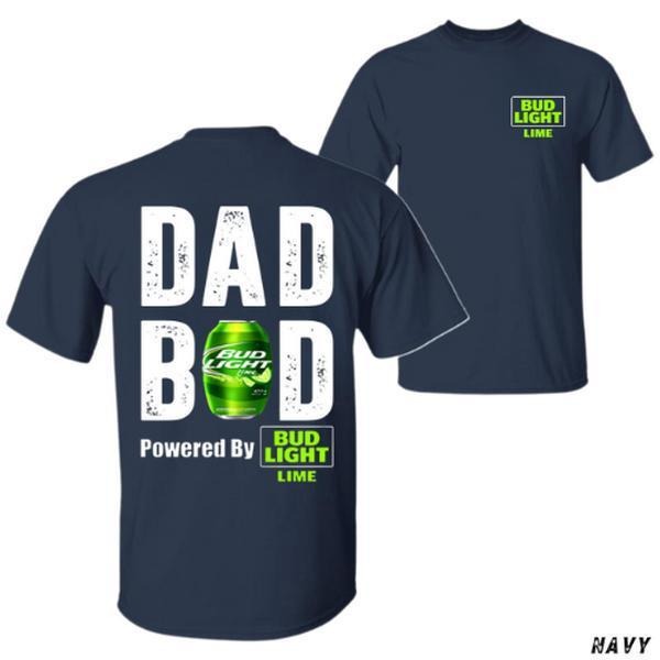 Dad Bod Tshirt Bud Light Lime Beer Can Graphic - Unisex Relaxed Fit Short Sleeve Machine Washable - Boyfriend Gift - Menswear Streetwear Vacation Outfits Funny