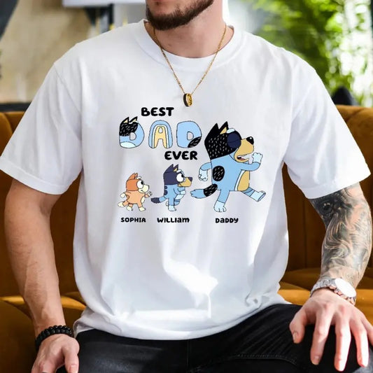 Dad Ever Bluey Shirt, Custom Father's Day Shirt, Bluey Dad Shirt, Dad Shirt, Father's Day Gifts, Father Sweatshirt, Bluey Family Shirt, Unisex T-Shirt, Gifts For Him Her, Short Sleeve Tee Shirt, Gifts For Birthday fitted