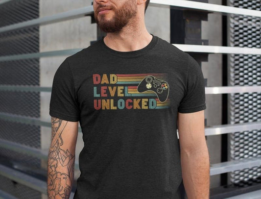 Dad Level Unlocked Shirt, Funny New Dad T-Shirt, Dad Gaming Shirt, First Time Dad, Father's Day Gift Idea, New Super Dad Announcement Shirtstyle{n002}2