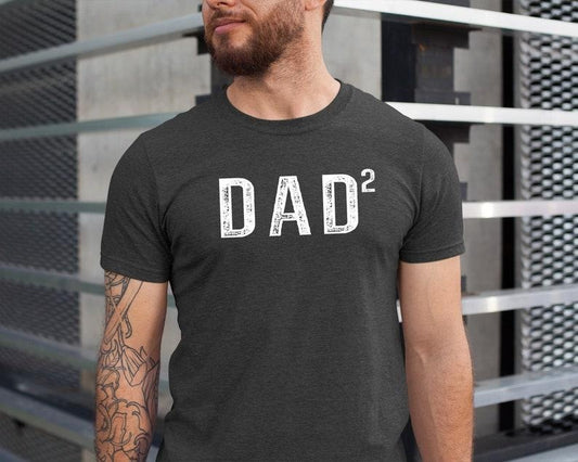 Dad Squared Shirt, Dad 2 Men's T shirt, Father of Two Kids, Fathers Day Shirt dad gift from daughter, dad Hoodie, T-shirt and sweater