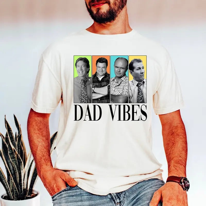 Dad Vibes Shirt, Fathers Day Gift, Funny Dad Gifts, New Dad, Cool Dad, Husband Gift, Retro Trendy Dad Shirt