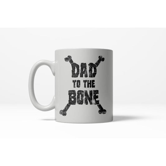 Dad to The Bone Funny Fathers Day Ceramic Coffee Drinking Mug 11oz Cup Funny Coffee Mugs Ceramic Printed Drinkware Cup