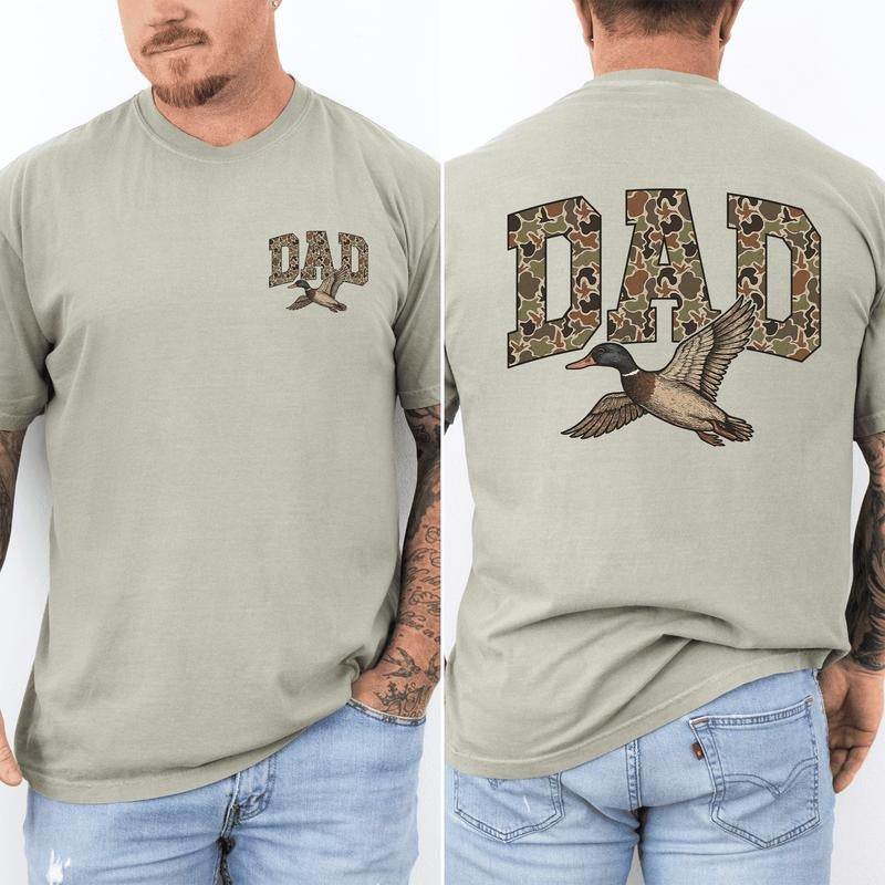 Dad, Camo, Camouflage, Duck, Father's Day, Husband, Guy Gift, Old School, Comfort Colors T-Shirt, Comfort Colors Tshirt, Men's Tee