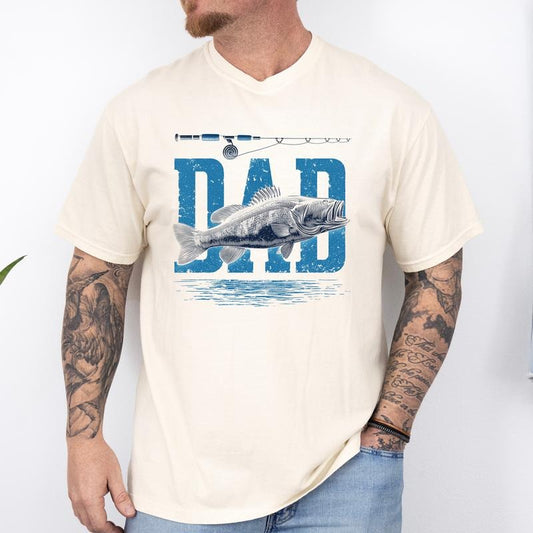 Dad, Fishing, Father's Day, Boyfriend, Husband, Brother, Guy Gift, Comfort Colors T-Shirt, Comfort Colors Tshirt, Men's Tee