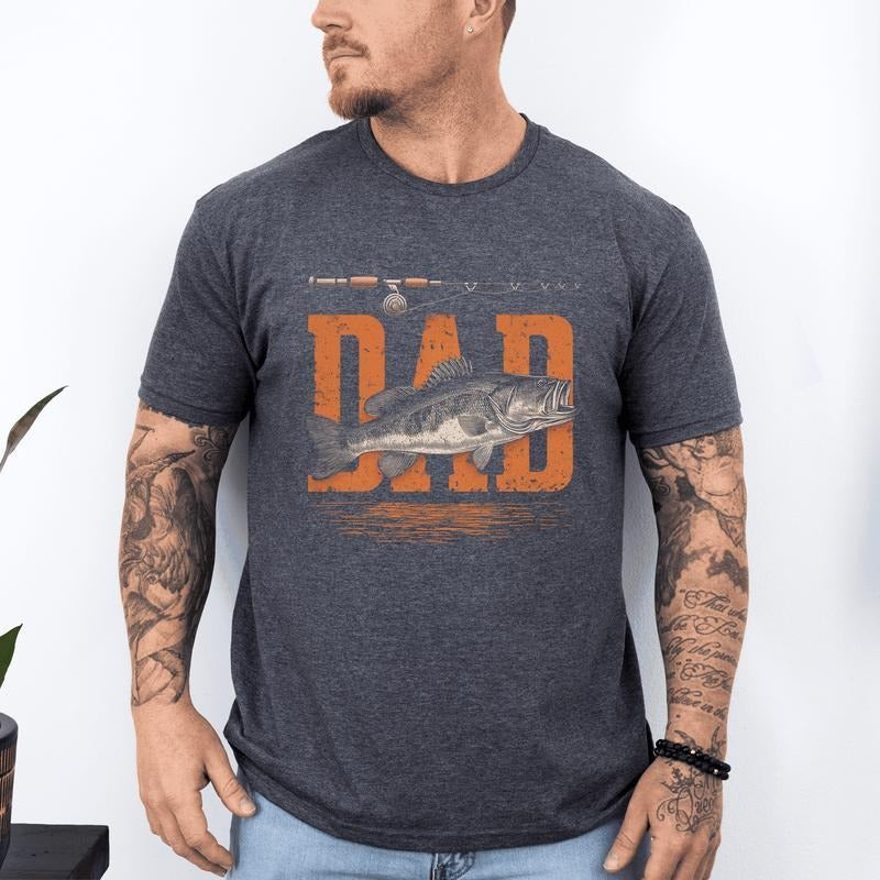 Dad, Fishing, Father's Day, Boyfriend, Husband, Brother, Guy Gift, Soft Style T-Shirt, Soft Style Tee, Men's Graphic Tshirt