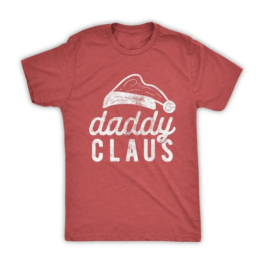 Daddy Claus T shirt, Christmas Dad Gift, Red Festive Dad Shirt, Funny Christmas Tees, Family Xmas Shirts