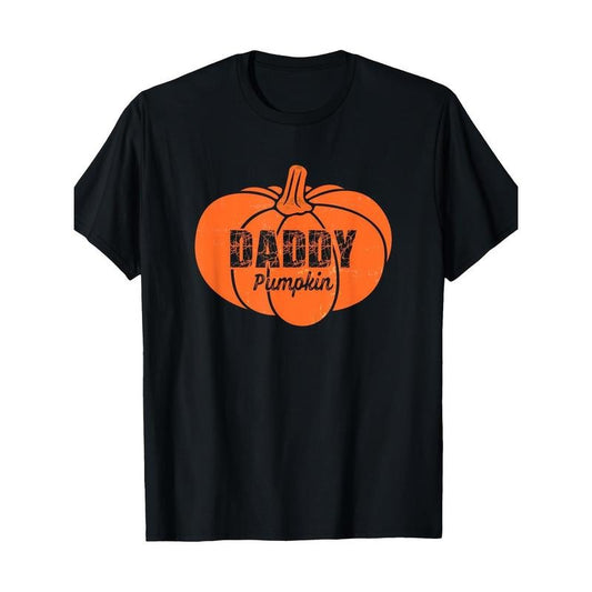 Daddy Pumpkin Matching Family Halloween Thanksgiving Group T-Shirt Made in USA