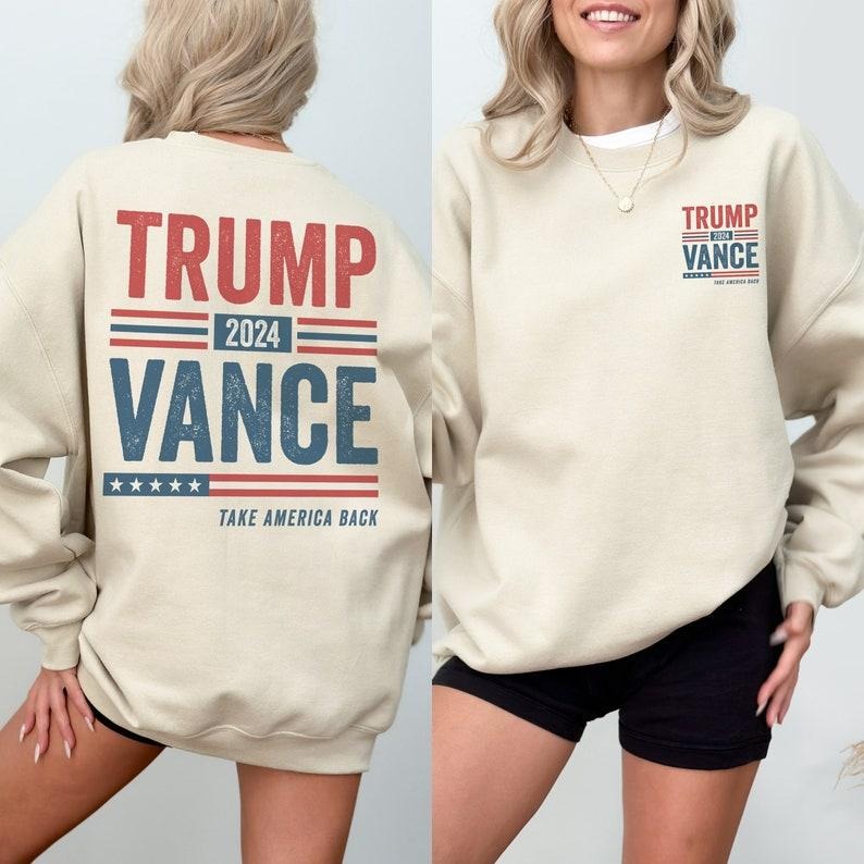 Daddy Vance 2024 Sweatshirt, 2 Sides Daddy Merch MAGA Sweater, Supporter Gift, Election Campaign Republican Gifts