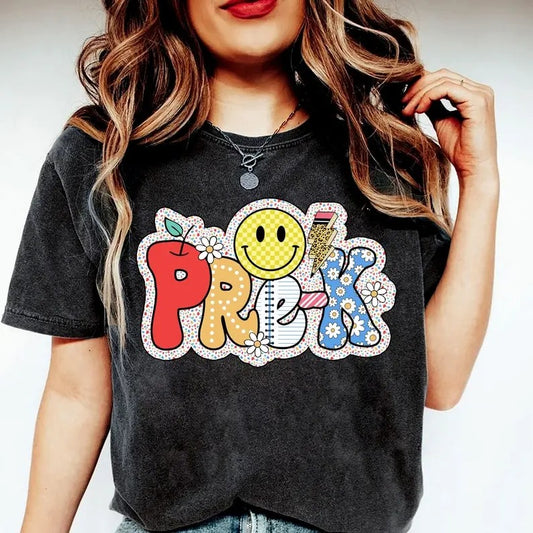 Dalmatian Pre-K Teacher Shirt, Custom Name Pre-K Shirt For Teacher, Preschool T-Shirt for Teacher Gift, Pre K Crew Personalized Teacher Teestyle{n002}2