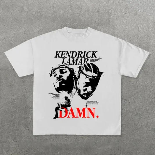Damn T-Shirt, Kendrick Lamar Graphic Tee, Music Rap Tee, Hip Hop, R&B, Y2k, Unisex T-Shirt, Gift For Men Women Menswear Top Streetwear