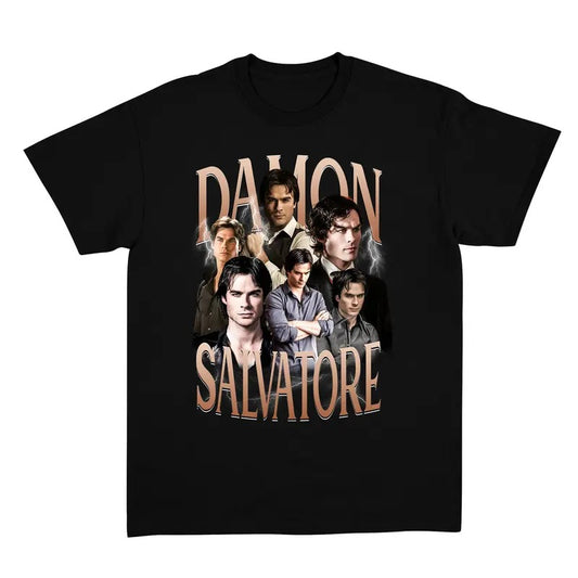 Damon Salvatore Vintage T-Shirt, Damon Salvatore Style Retro Tee Unisex Sweatshirt, Gift For Women and Man Unisex T-Shirt Full Size Full Color