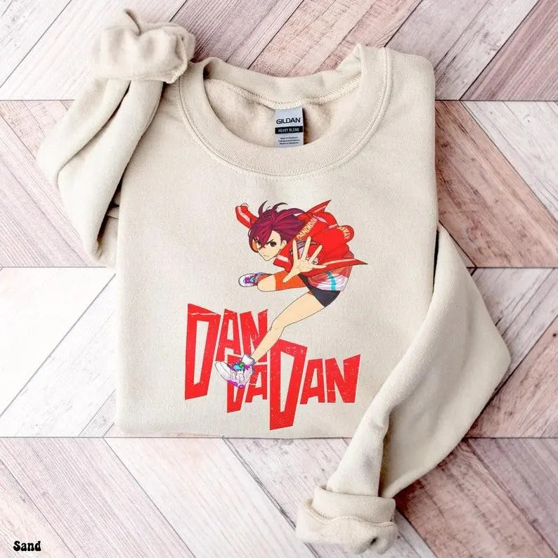 DanDaDan Sweatshirt, Turbo Ganny, Momo Ayase Anime Sweatshirt, Japanese Streetwear, Dandadan Anime Clothes, Anime Japanese Sweatshirt, 004