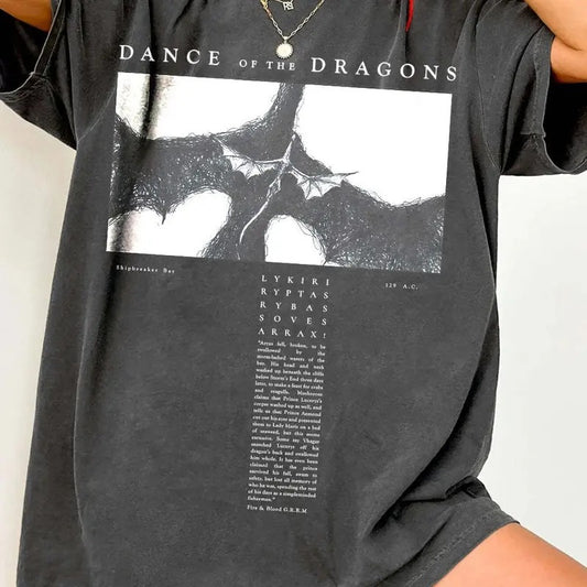 Dance of the Dragons HOTD Tee For Women Shirt Style Fit Womenswear Unisex Tee Classic Cotton Short Sleeve T-Shirt