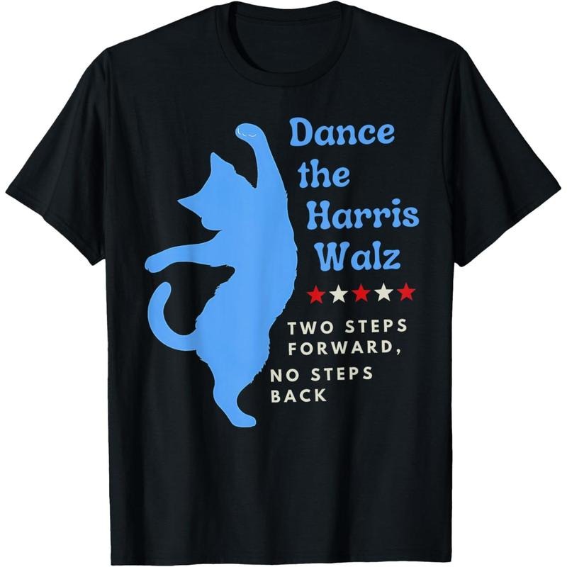 Dance the Harris Walz 2024 Cat Lady Vote Kamala Election T-Shirt made in usa