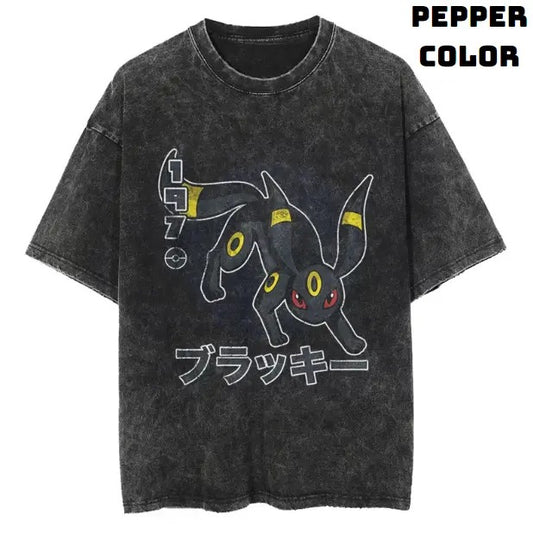 Dancing Dog Umbreon Vintage Tee, Eevee Shirt, Pokemon Shirt, Vintage Pokemon Anime T-shirt, Anime Manga Shirt, Cute Shirt, Vintage Graphic Tee, Unisex T-Shirt, Gift For Fan Pokemon, Crewneck Short Sleeve Shirt Top Menswear Streetwear