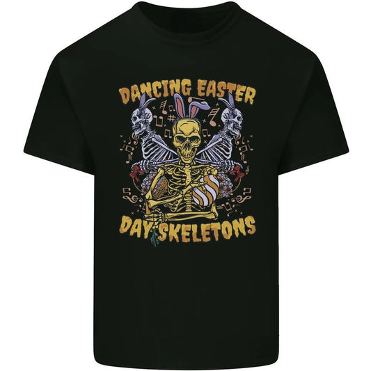 Dancing Easter Day Skeletons Skulls Black T-Shirt, T Shirt For Man Woman S-3Xl