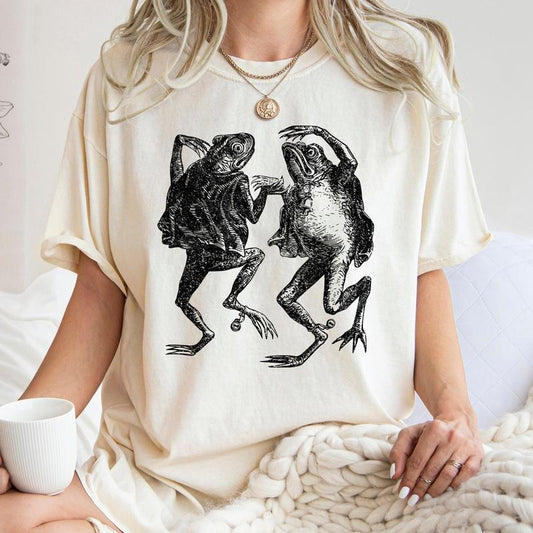Dancing Frogs Retro Shirt, Vintage Frog, Comfort Colors Tee