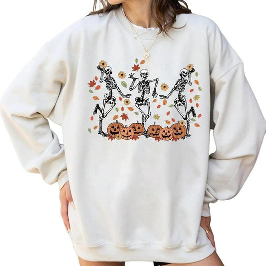 Dancing Skeleton Halloween Crewneck Sweatshirt Hoodie Tshirt, Halloween 2024 Gifts