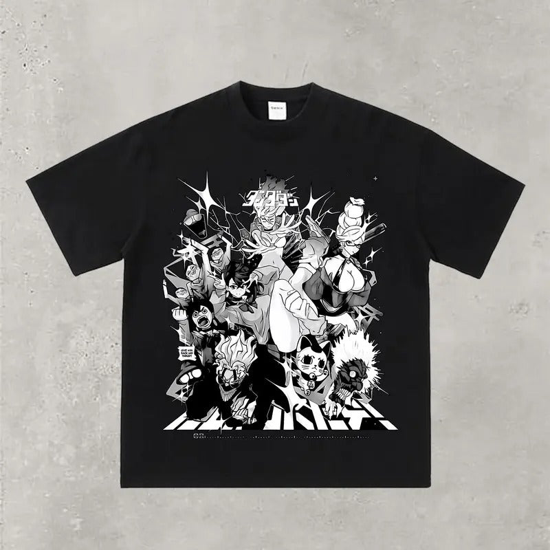 Dandadan Anime Character Tee | Special Dandadan Collection 2024 Oversize Tee | Anime Streetwear Style