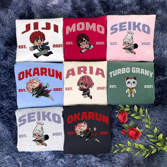 Dandadan Embroidered Sweater, Anime Movie Embroidered T-shirt, Hoodie, Dandadan Characters Shirt
