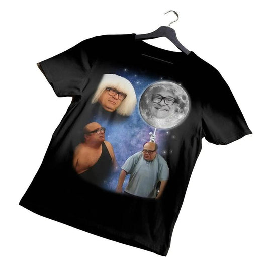 Danny DeVito Shirt  Funny Shirt  Always Sunny Shirt  Three Wolf Moon  Devito Version, Fashion Cotton, Full Colors, Full Sizes, For Men, For Women
