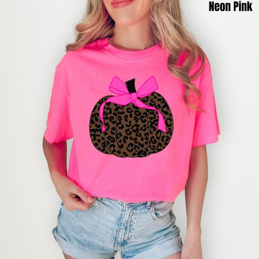 Dark Cheetah Pumpkin Comfort Colors T-Shirt 'NLB'