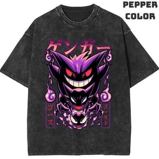 Dark Evolution Vintage Graphic Tees, Gengar Tshirt, Pokemon Shirts, Pokemon Merch, Anime Manga Shirt, Anime Clothing, Unisex Casual Outfits, Crew Neck Gifts For Men Women Streetwear Menswear Womenswear