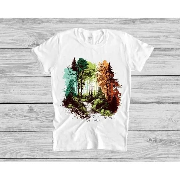 Dark Forest Shirt, Nature T-Shirt, Dark Woods T-Shirt, Trees T-Shirt, Nature Lover Tee, Goblincore Tee, Crown Shyness Shirt, Camping Shirt Made in USAstyle{n002}2