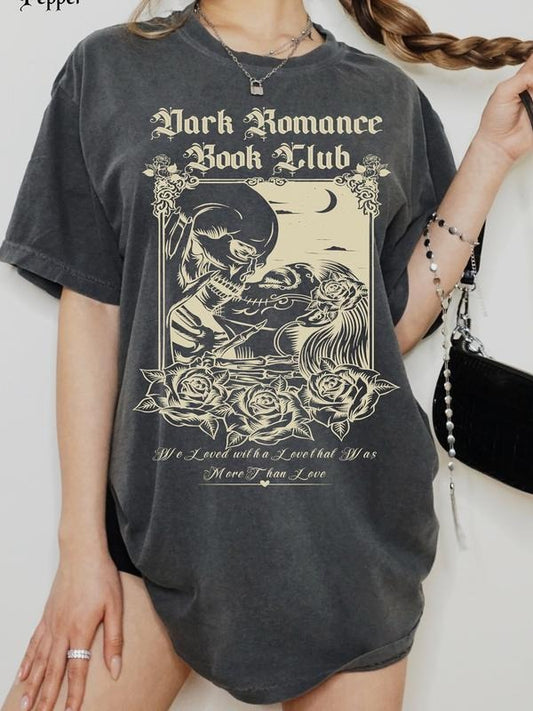 Dark Romance Book Club Shirt, Dark Romance Shirt, Annabel Lee Shirt, Edgar Allan Poe Shirt, We Loved with a Love, The Lovers Skeleton T-Shirt