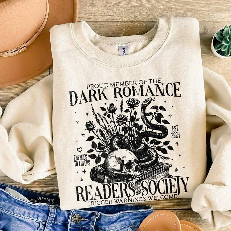 Dark Romance Readers Society Shirt, Book Lover, Bookish Shirt, Smut Lover Gift, Dark Romance Book, Spicy Book Lover, Morally Grey Sublimation