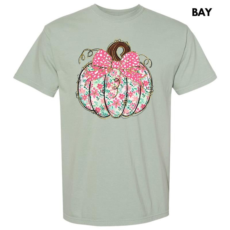 Darling Floral Pumpkin Comfort Colors T-Shirt 'NLB'