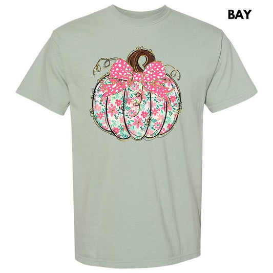 Darling Floral Pumpkin Comfort Colors T-Shirt 'NLB'