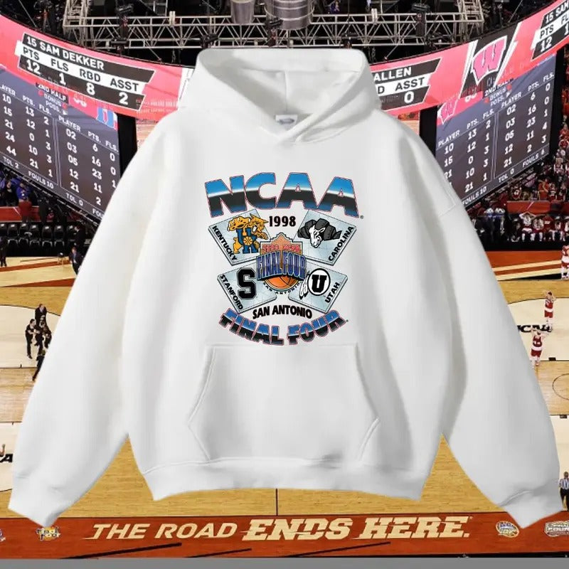 Deadstock 1998 NCAA FINAL FOUR T-Shirt, Sweatshirt, Hoodie. NCAA Shirt, Crewneck Unisex Shirt, Menswear Shirt