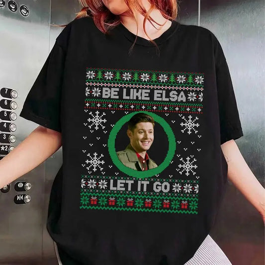 Dean Winchester Be Like Elsa Let It Go Meme Shirt, Vintage Dean Supernatural Funny TShirt, Supernatural Gift For Woman and Man Unisex T-Shirt Sweatshirt