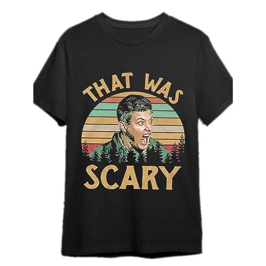 Dean Winchester Supernatural That's scary vintage Vintage T-shirt Fun men's short sleeve graphic T-shirt collection  made in usa