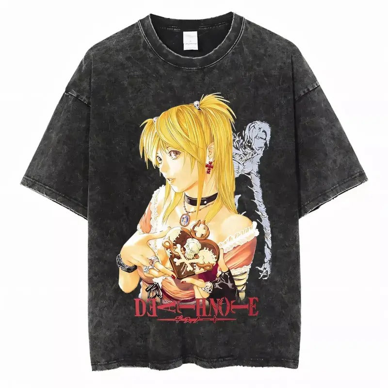 Death Note T-shirt Anime - Japanese Retro Tee Death Note Unisex Shirt Cotton Menswear